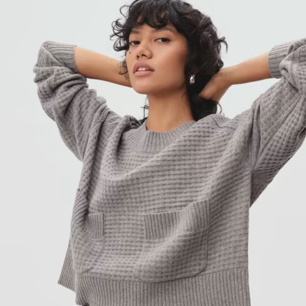 Everlane re-cashmere waffle pullover